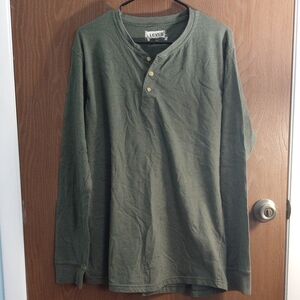 Levi's Olive Long Sleeve Henley Shirt Size XL